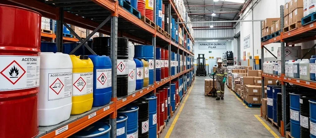 Alarme de incêndio para estoque de produtos químicos: a detecção que precisa entender o que está na prateleira
